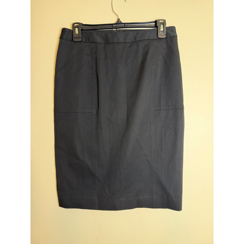 BODY by Victoria's Secret Womens 8 Black Stretch Pencil Skirt Cotton Spandex